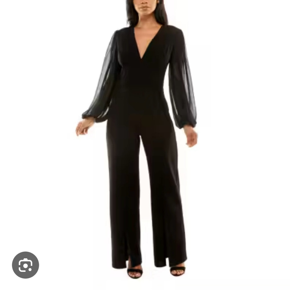 Premier Amour Long Sleeve Split Leg Jumpsuit